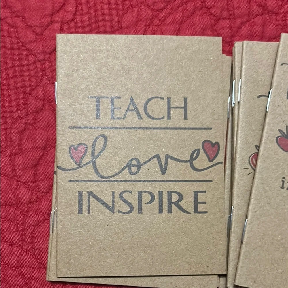 Inspirational Teacher small notebooks.